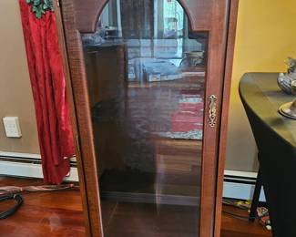 Small Wooden Cabinet With Glass Door