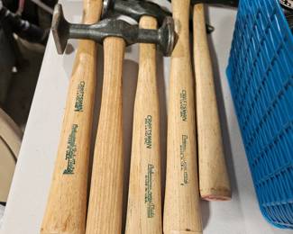 Wooden handled automotive hammers