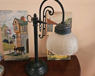 Table Lamp with Frost Glass Shade