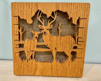 B&B Woods "White Tailed Deer" wood carving