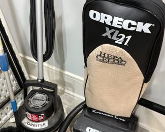 Oreck floor polisher and vacuum