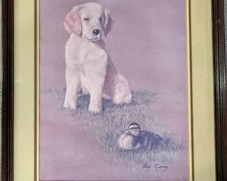 TN Ducks Unlimited "Puppy Love" print numbered and signed by Bob Carney (#163/750)