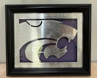 Kansas State Wildcats framed metal art