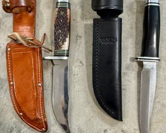 Buck and Western hunting knives