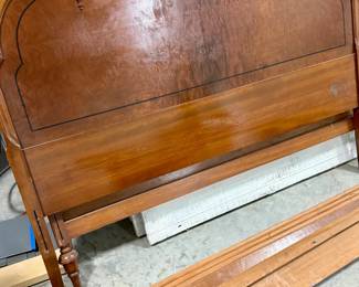 Antique walnut bed frame