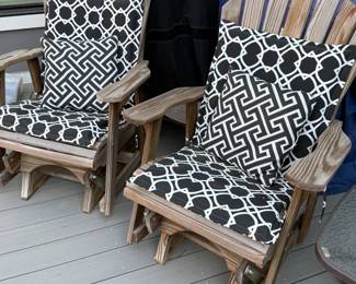 Wood Adirondack gliders