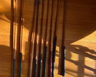 Vintage wood shaft golf clubs