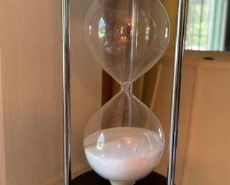 Marble and Chrome Hour Glass
