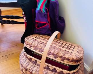 Sewing basket full of supplies
