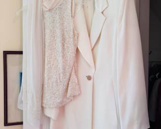 Beautiful oversized bridal blazer, sequin, silk, satin bridal top and sheer shoulder wrap