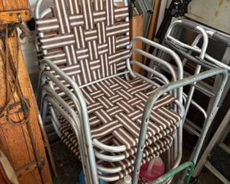 Vintage aluminum lawn chairs