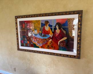 Itzchak Tarkay " Monica & Louise" - EA 12/50. 55-1/8" x 25-5/8" Serigraph