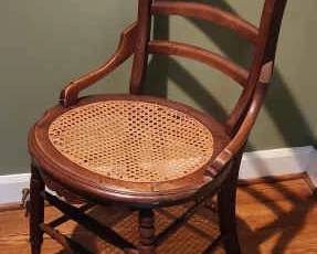 Vintage Chair With Caned Seating