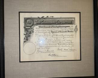 George H Dorsey Chicago Colombian Exposition. Signed by Beatrice Palmer, Virginia Claypool Merideth, George R. Davis