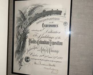 Colombian Exposition Building Dedication Invitation .