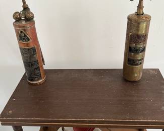 Vintage Copper Fire Extinguishers