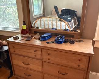 Vintage dresser and mirror stamped inside made in South Carolina