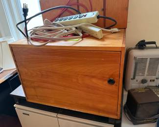 Danish teak storage with 3 shelves inside
