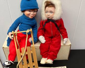 Garrard's Heirloom Dolls by Lucille Garrard. The dolls are 13 inches, from 1979, Dolls named "Deena". Limited edition 39 of 111