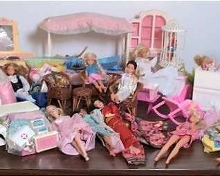 Barbie Doll Collection With Furniture And Accessories, 70s 90s