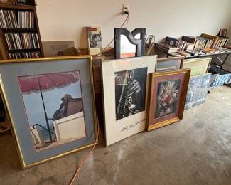 Lots of framed art - all around