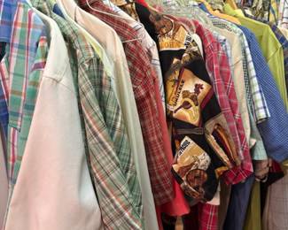 Lots of short sleeve and long sleeve button up shirts