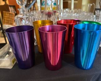 vtg anodized aluminum tumblers