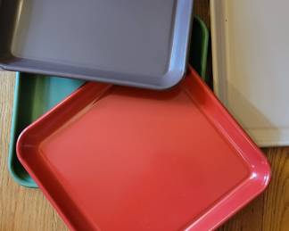 Metal serving trays