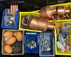 Various Plumbing Connectors Multiple sizes and materials