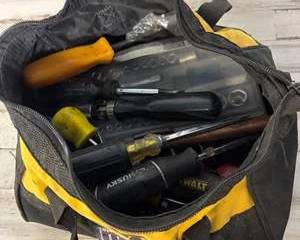 Various Hand Tool Lot , Socket Set, Screwdrivers, Wrenches etc, DeWALT Heavy Duty Carry Bag Included