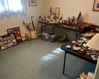 A filled room with assorted collectibles and such!