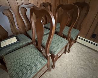 A BEAUTIFUL set of Georgian Style Chairs! ALL refinished and restored by HENSLERS in Saginaw!