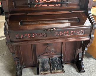 LATE ADDITION! A Victorian PUMP ORGAN! Beautiful piece of furniture history! A PROJECT PIECE!