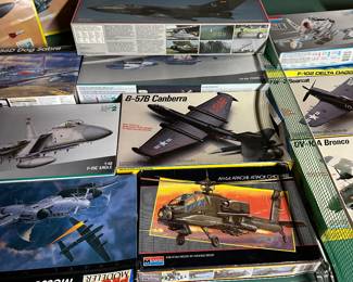 In the basement, there’s a massive ping-pong table (that stays with the house) but on it are fantastic, vintage airplane and car models mint in their original boxes!