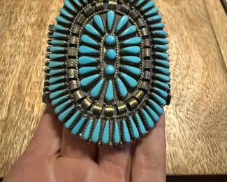 Zuni Petit Point Cuff Bracelet Vintage