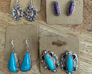 Signed Native American Earrings