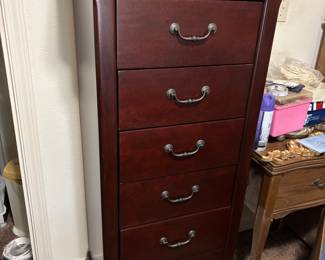 Chest of drawers $185.00. 25”w 17”d 57.5”t