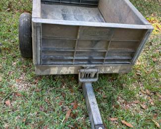 Rubbermaid trolley with Tractor attachment. $250.00