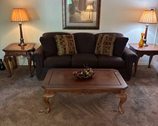 Lazy boy Chocolate corduroy sofa.
85” w 37” d 34.5”t. $ 500.00
