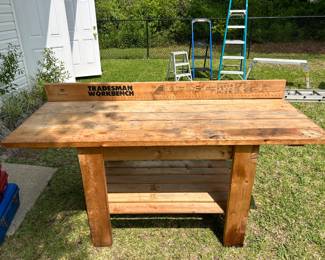 tradesman workbench 31/4 w 271/2 d 34 1/2 tall front 40 t b $75.00