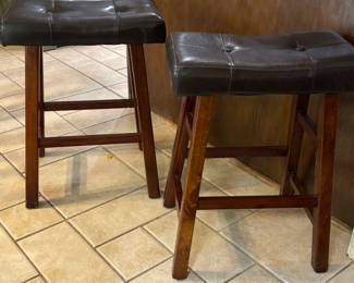 (2) Saddle Counter Stools
19”w 10.5” d 24” t.