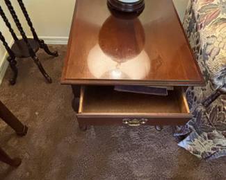 Craft master (2) end tables w drawer
22” w 27” d 23”t. $ 125.00 each
