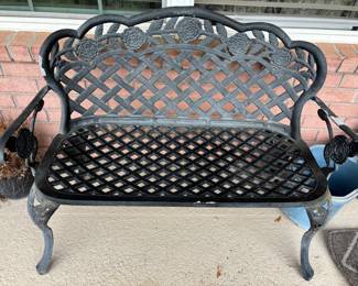 (3) Black cast Aluminum benches
41”w 17” d 33”t. $ 185.00 each