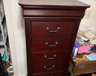 Chest of drawers $185.00. 25”w 17”d 57.5”t