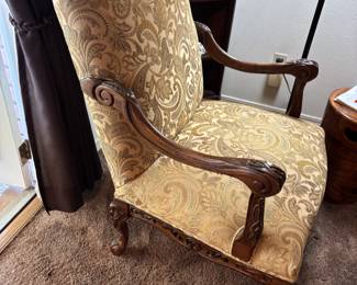 Gold arm chair 28”w 24” d 43” t
$ 250.00