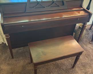 Wurlitzer upright piano w bench
55”w 24”d 37”t bench 29”w 14.5”d 19”t
$ 350.00