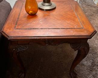 End Table 28” w 28”d 25.5” t. $ 75.00