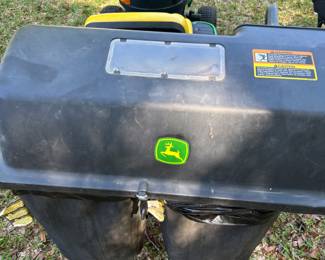 John Deere E100 series 42” deck riding mower with grass catcher.
130 hours pristine condition.