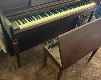 Wurlitzer upright piano w bench
55”w 24”d 37”t bench 29”w 14.5”d 19”t
$ 350.00