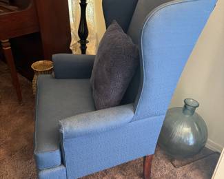 Broyhill blue wingback chair.
30”w 25”d 43”t. $ 150.00